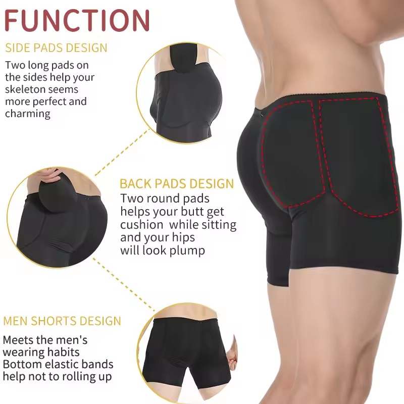 Men Padded Hip Enhancer Booty  - Boxer Brief Pack Cotton recensie en prijs