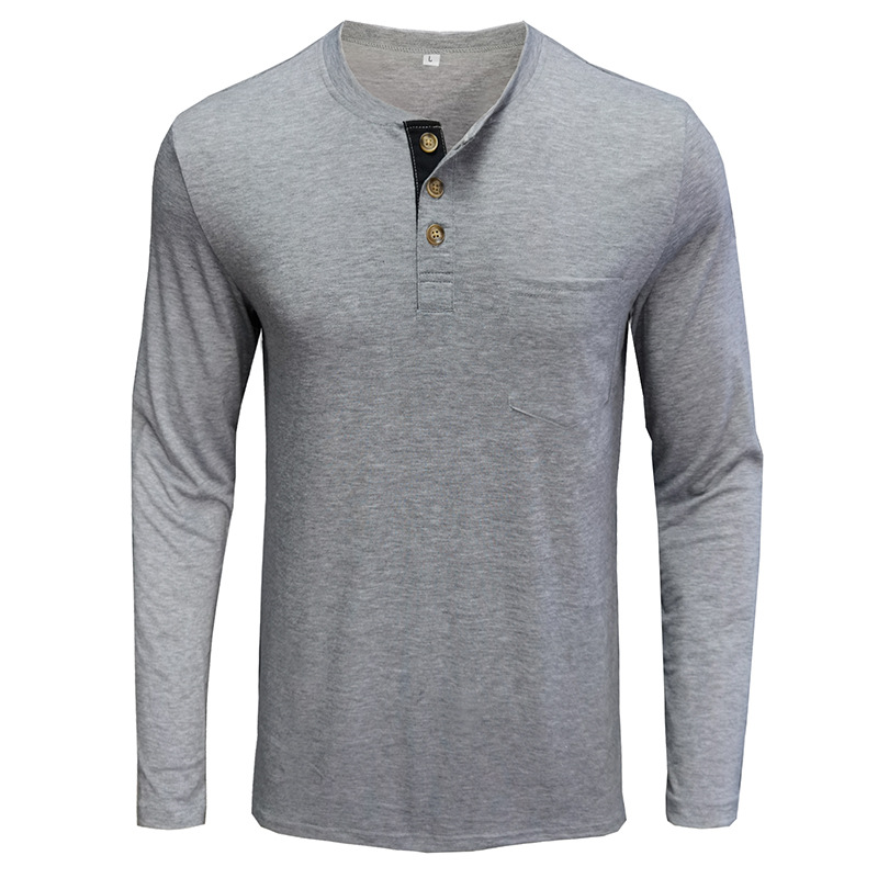 Men's Long Sleeve Henley Style - Undershirt Crew Neck recensie en prijs