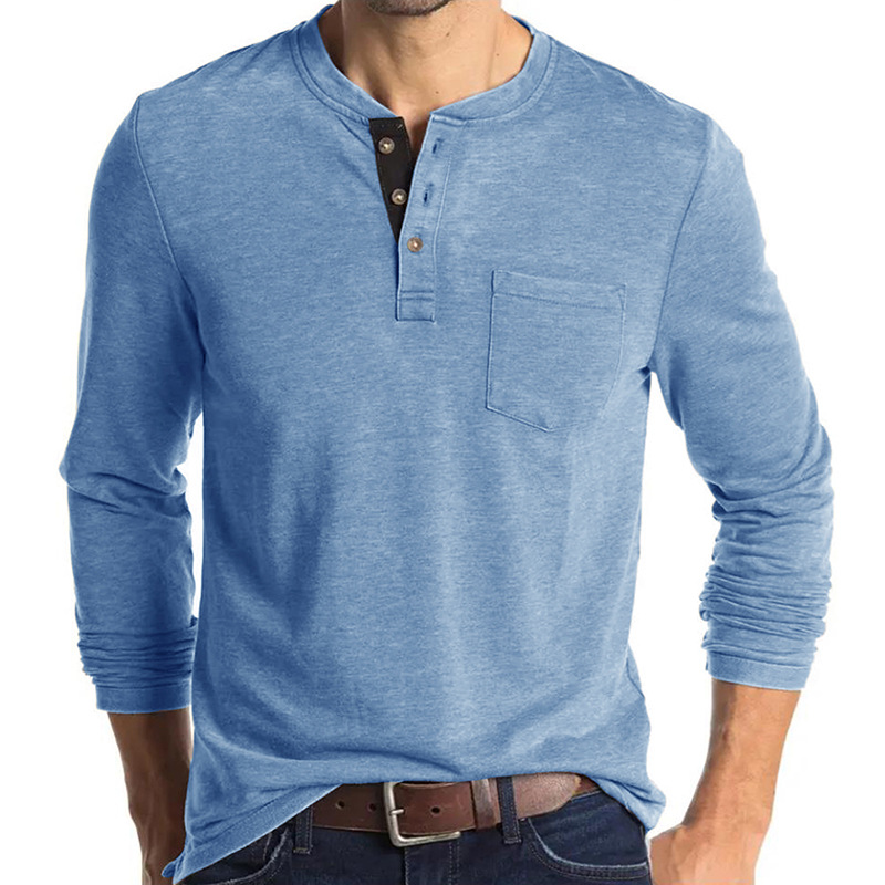 Men's Long Sleeve Henley Style - Undershirt Crew Neck recensie en prijs