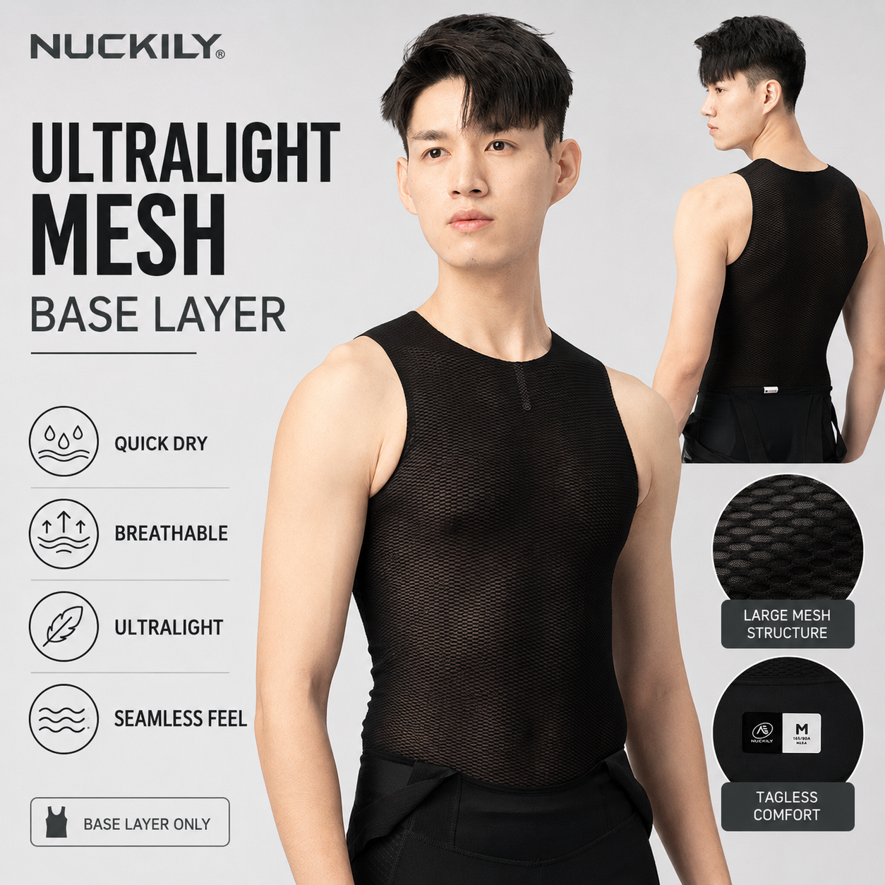 NUCKILY Men Cycling Base Layer - Sleeveless Undershirt recensie en prijs