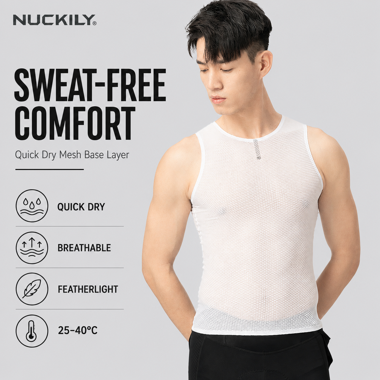NUCKILY Men Cycling Base Layer - Sleeveless Undershirt recensie en prijs