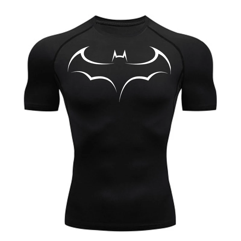 Bat Printed Men's Tight T-Shir - T Shirt Tight Fit recensie en prijs