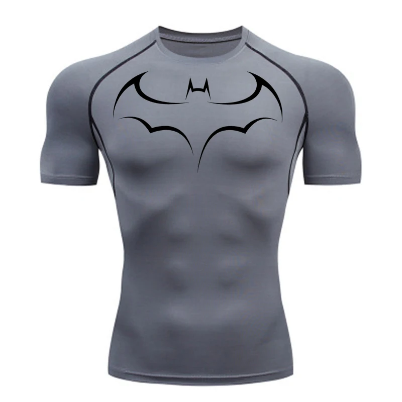 Bat Printed Men's Tight T-Shir - T Shirt Tight Fit recensie en prijs