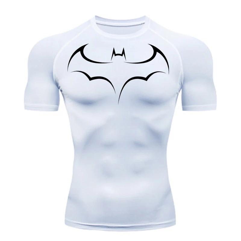 Bat Printed Men's Tight T-Shir - T Shirt Tight Fit recensie en prijs