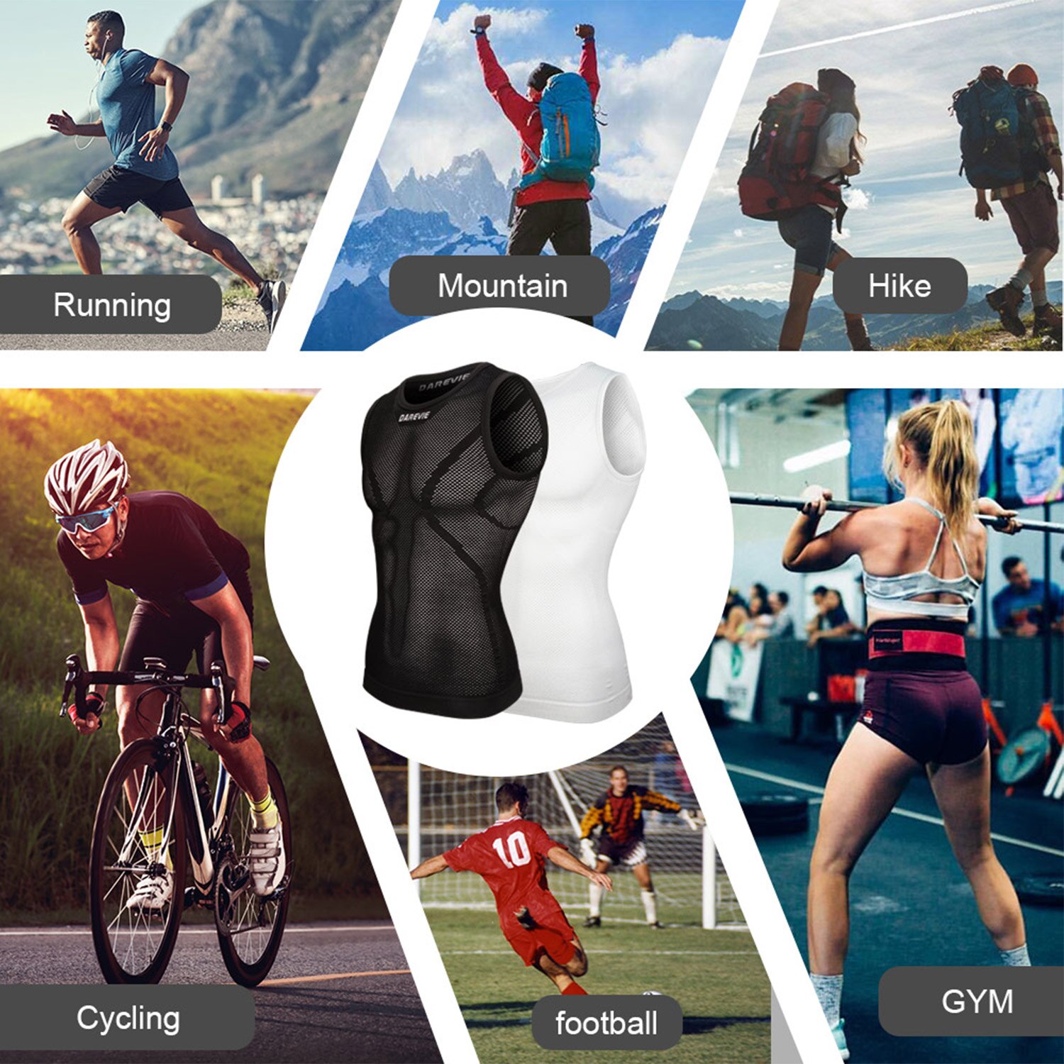 DAREVIE Cycling First Layer Ma - Sleeveless Undershirt recensie en prijs