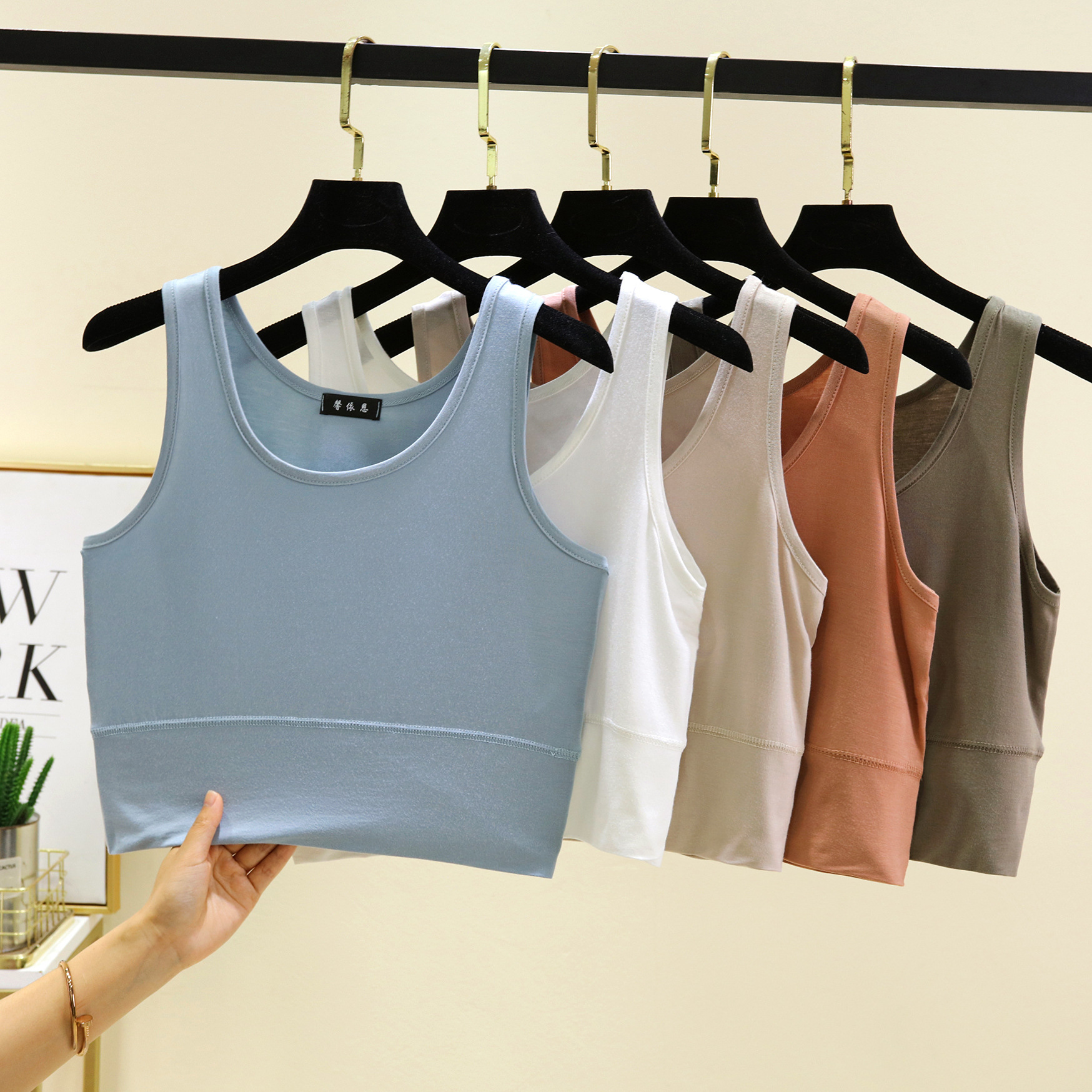 Modal O Neck cropped top Elast - Sleeveless Undershirt recensie en prijs