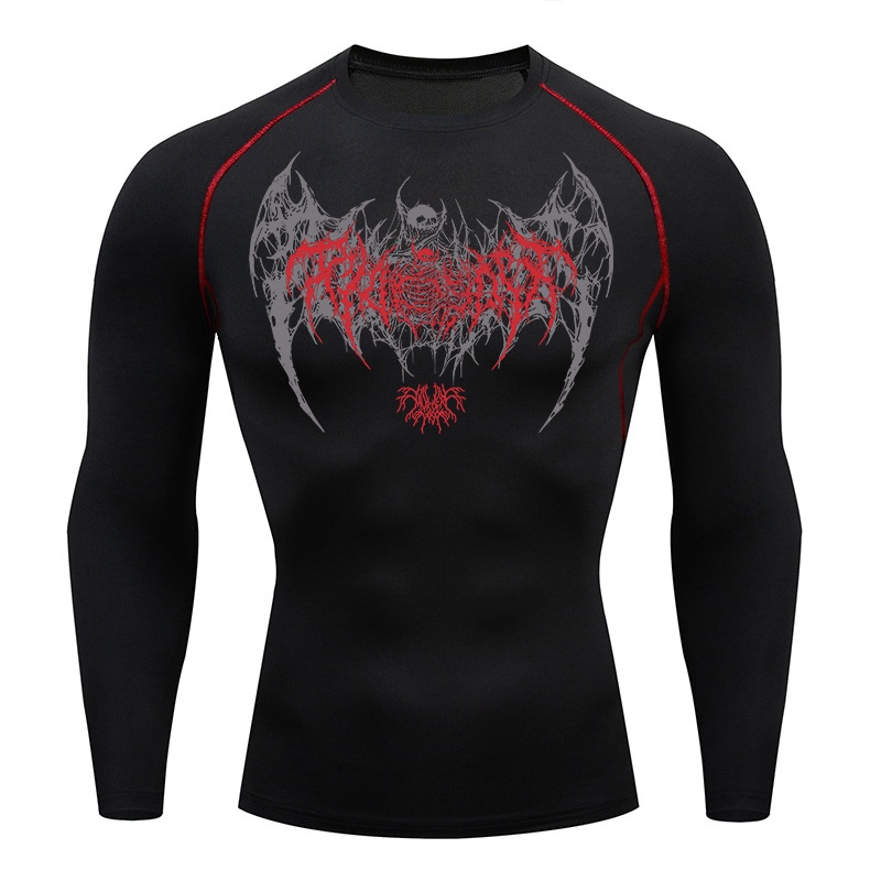 Skull Wings Print Long Sleeve  - Base Layer Top recensie en prijs