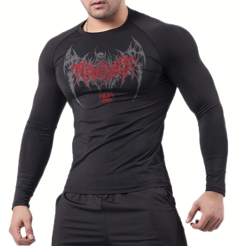 Skull Wings Print Long Sleeve  - Base Layer Top recensie en prijs