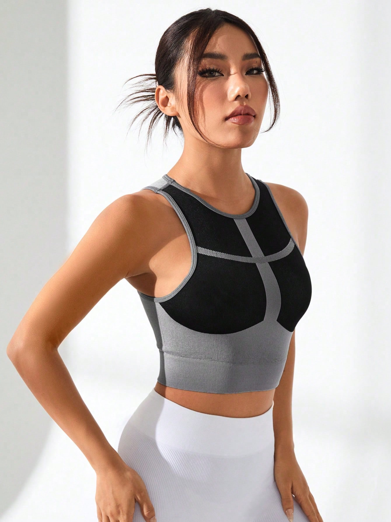 Women Color Block Cross Line R - Tank Top Ribbed recensie en prijs