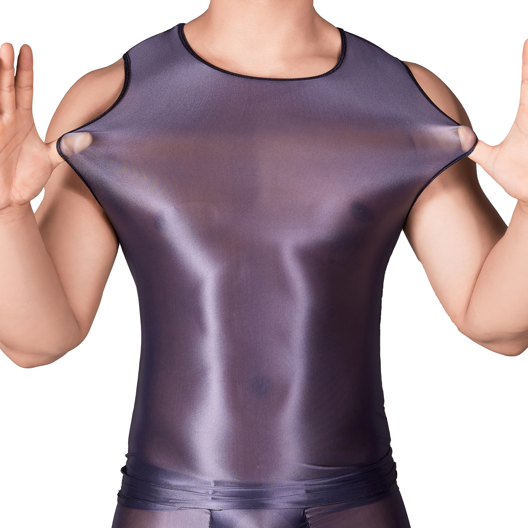 Solid Color Men's Slim Smooth  - Sleeveless Undershirt recensie en prijs