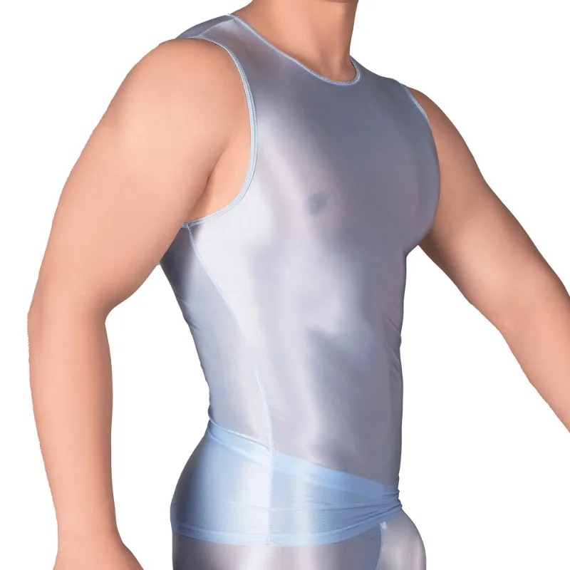 Solid Color Men's Slim Smooth  - Sleeveless Undershirt recensie en prijs