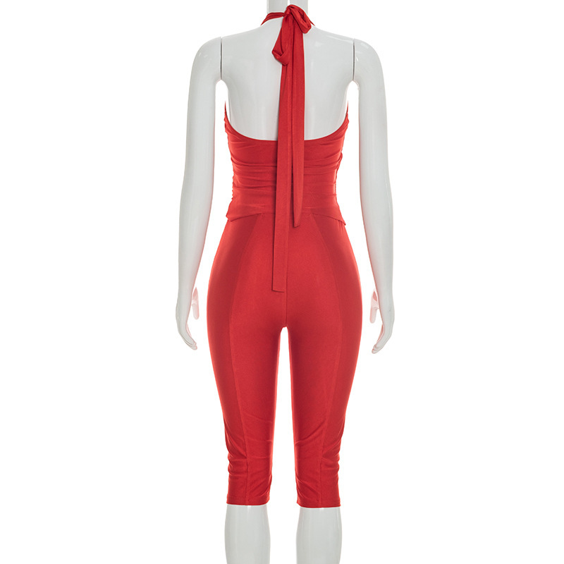Women Slim 2 Piece Set Solid W - Suspender Tank Top recensie en prijs
