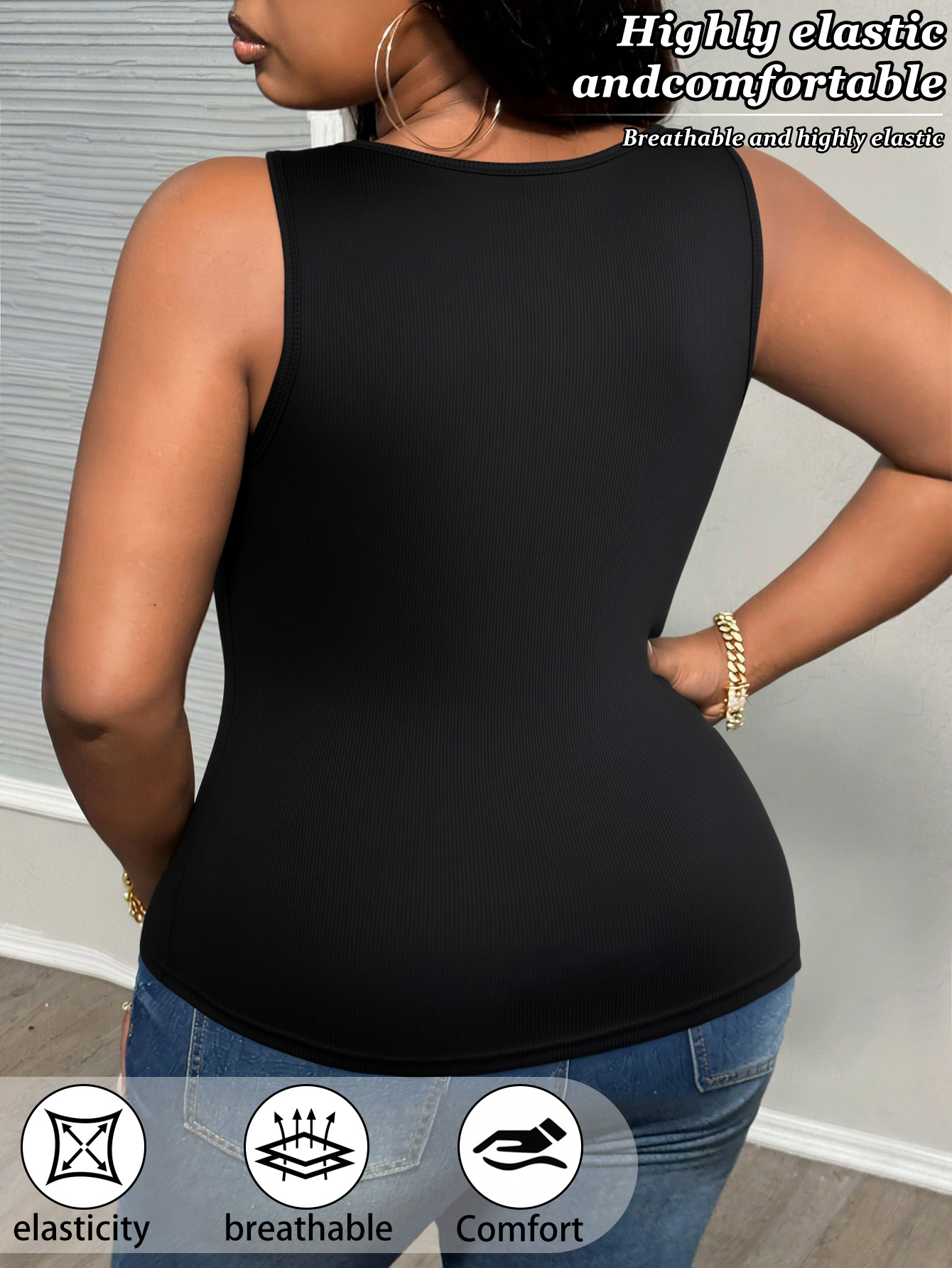 3-Pack Plus Size Lace V-Neck V - Sleeveless Undershirt recensie en prijs