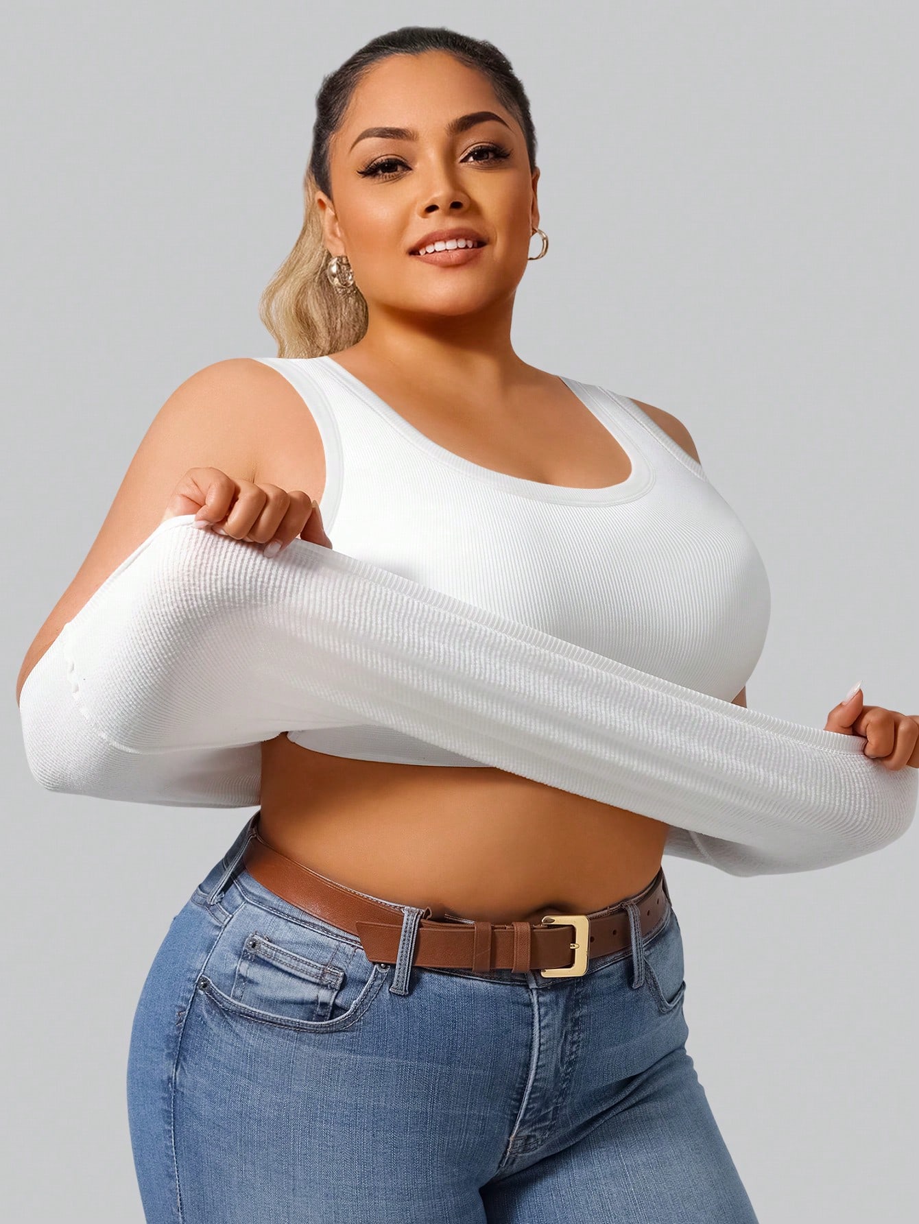 Plus Size Women's Solid Ribbed - Tank Top Ribbed recensie en prijs