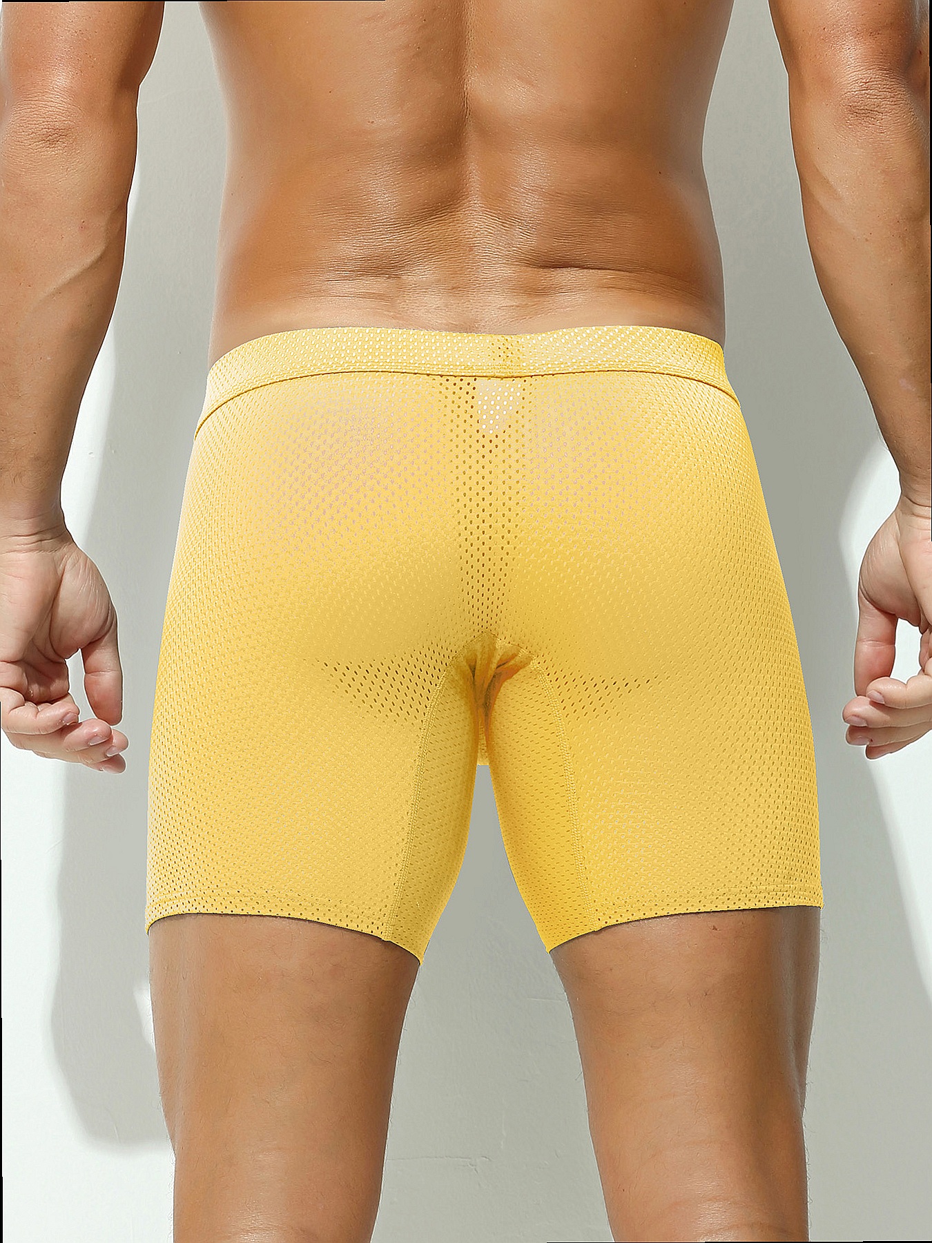 1pcs Men's Long Boxer Underwea - Mesh Sport Boxer recensie en prijs