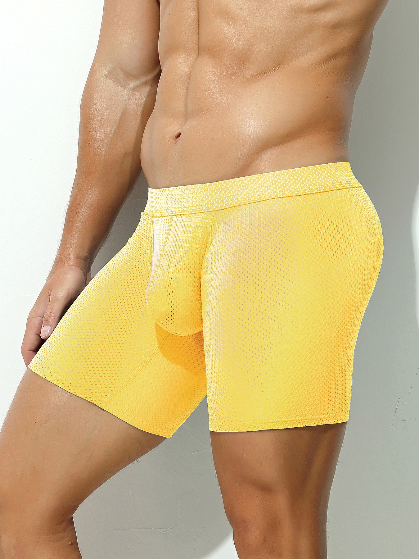 1pcs Men's Long Boxer Underwea - Mesh Sport Boxer recensie en prijs