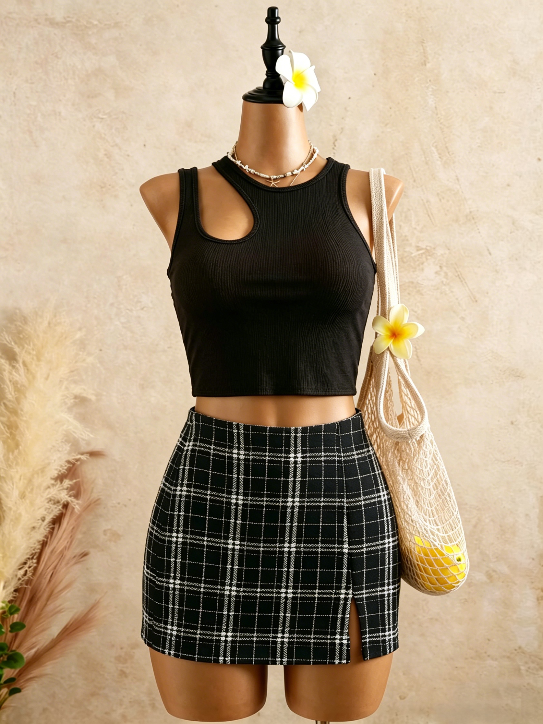 2 Piece Outfits Women Cutout R - Tank Top Ribbed recensie en prijs
