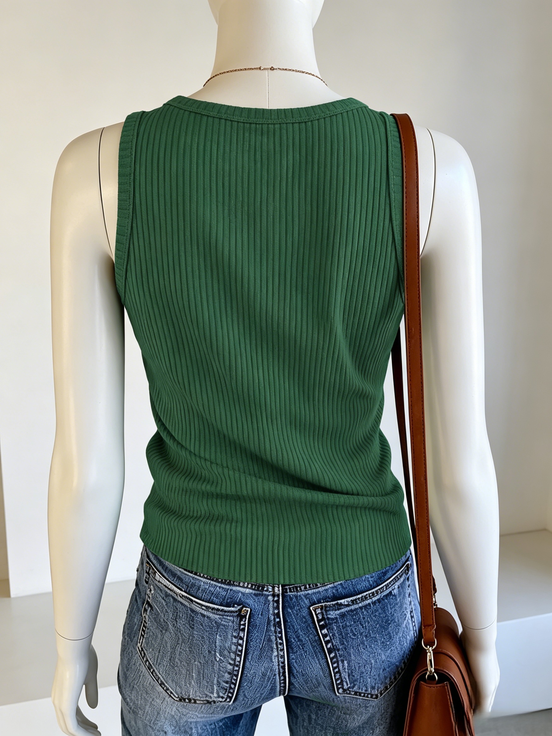Plus Size Women Green Ribbed K - Tank Top Ribbed recensie en prijs