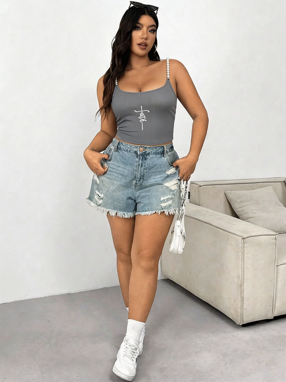 Plus Size Square Neck Pearl St - Tank Top Ribbed recensie en prijs