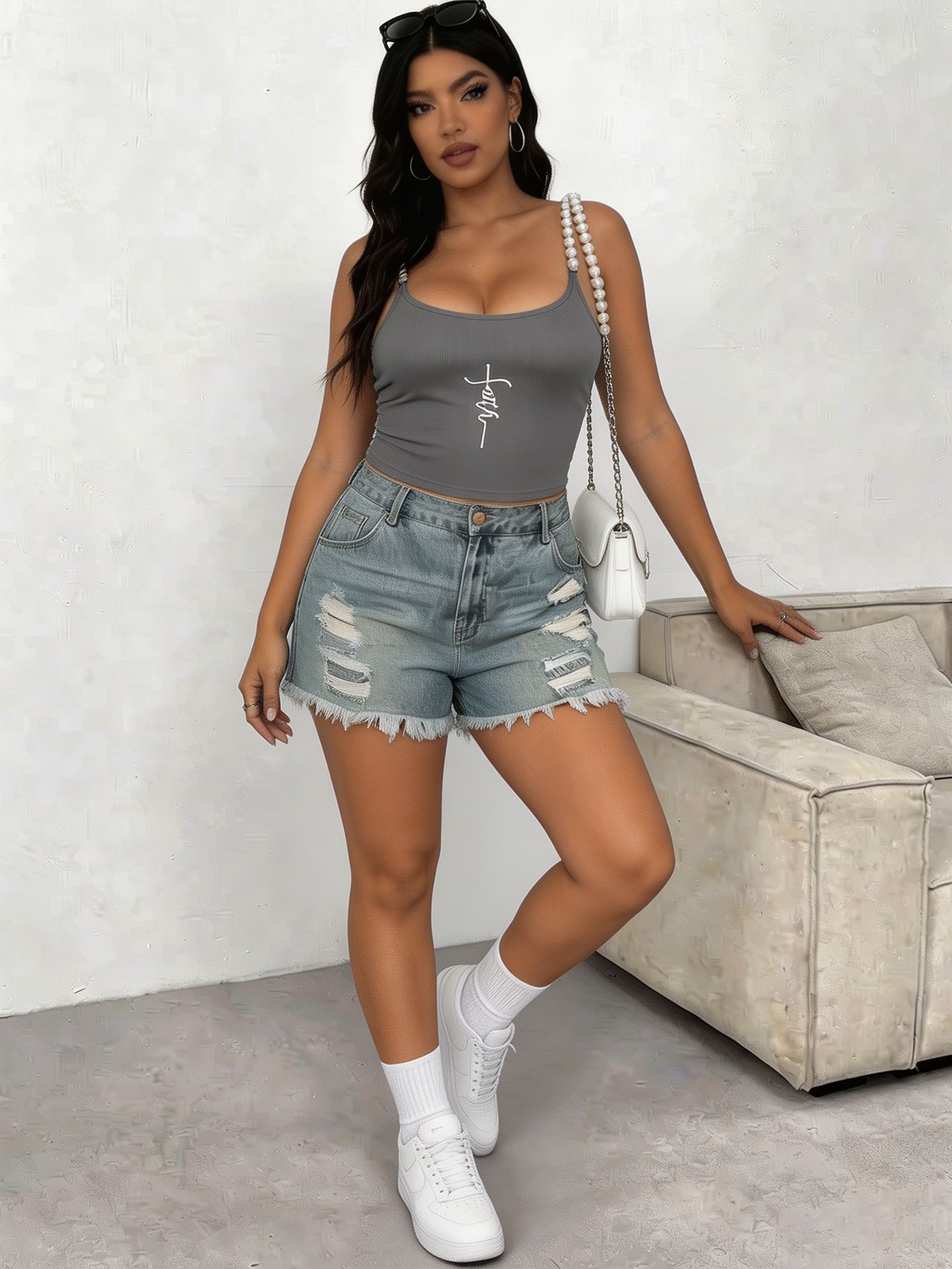 Plus Size Square Neck Pearl St - Tank Top Ribbed recensie en prijs