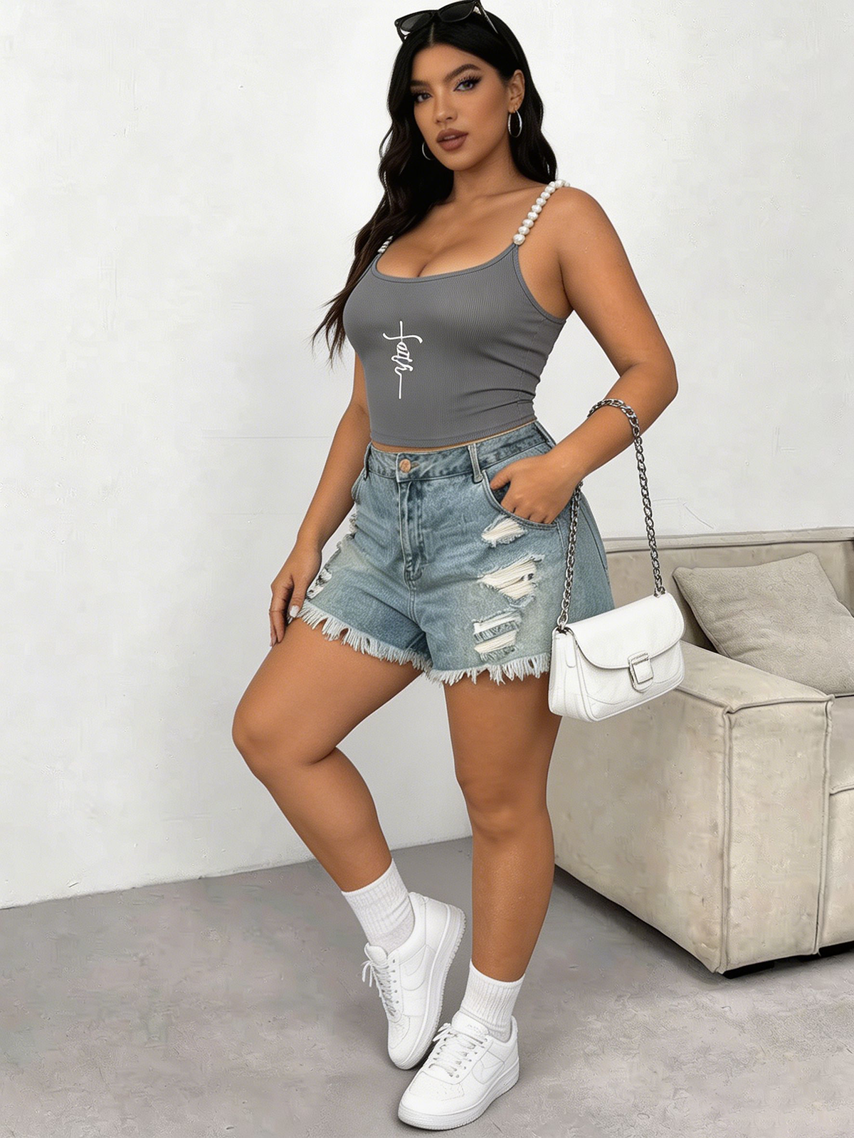Plus Size Square Neck Pearl St - Tank Top Ribbed recensie en prijs